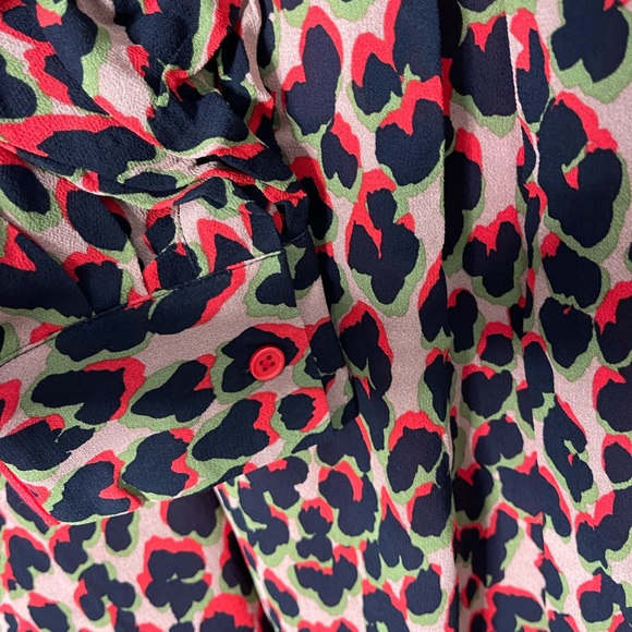 Sandrine Rose x Free People Oversized 2 tone Leopard print Sweater top L - Picture 3 of 3